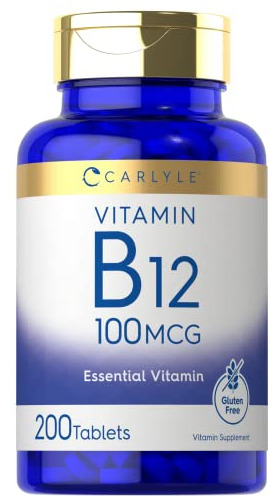 Carlyle Vitamina B12 100mcg Tención 200 Tabletas  X9m73