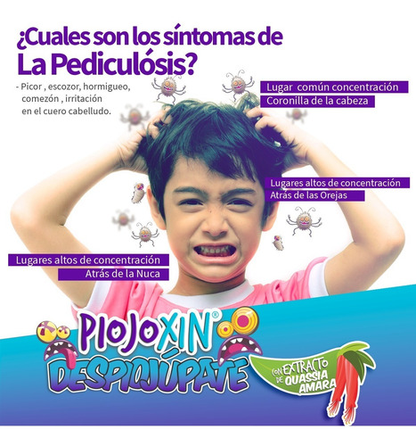 Kit Anti Liendres Piojos 2 Shampoo 2 Solucion 2 Gel 1 Peine