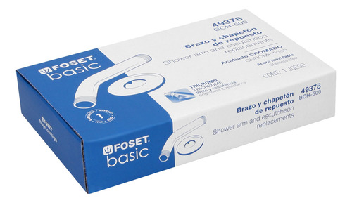 Brazo Y Chapeton Para Regadera Acero Inox Foset 49378