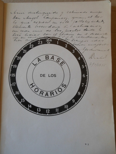 Disertación Sobre Composición De Horarios - J. Bisbal 1931 (Usado)