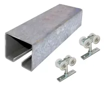 Comprar Riel Carro Roma Portón Corredizo 2mt Art 164 + 2 Carro Roma