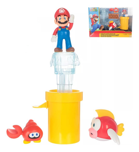 Super Mario Bros Deluxe Nintendo Set 5 Figuras Cheep Cheep 