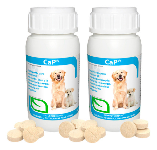 Pack 2 Ca-p Ruiland Vitaminas Minerales Perro 120 Tabletas