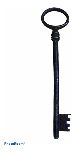 Llave Antigua De Acero, Larga, 13 Cm