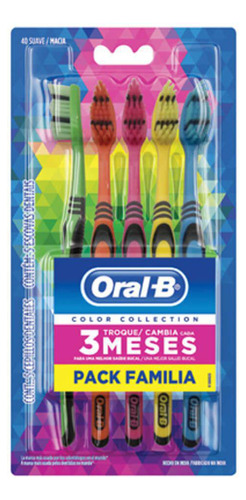 Escova Dental Oral-b Pack Família  Com 5