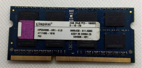 Memória RAM  2GB 1 Kingston HP594908-HR1-ELD