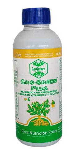 1 Litro Gro-green Nutriente Para Plantas 
