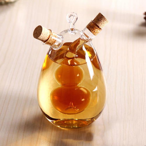 Botella De Aceite De Vidrio Con Dispensador De Tapones De