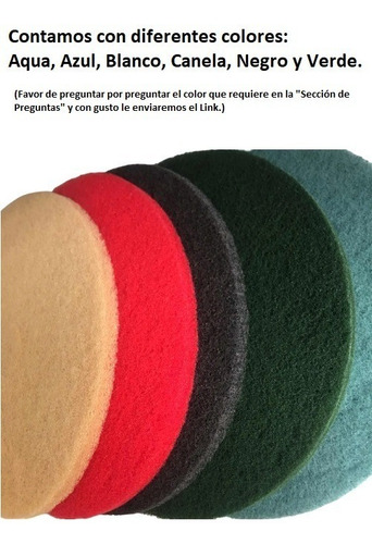 Discos Pad De Fibra Para Pulidora 20 Pulgadas Verde 5 Piezas