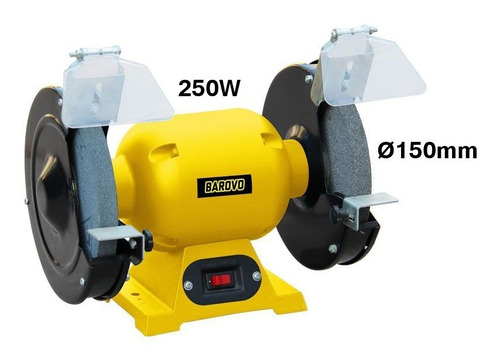 Imagen 2 de 5 de Amoladora De Banco 250w 0,33 Hp + 2 Piedras Barovo