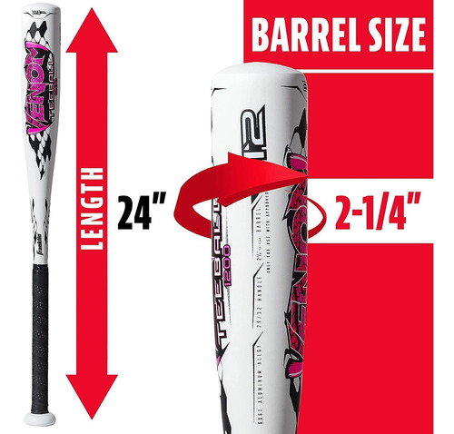 Imagen 4 de 10 de Bate De Beisbol Franklin Venom Palo Bat Deporte Aluminio Ax®