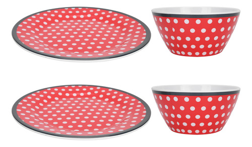 Juego De 4 Platos Para Ensalada De Imitación De Porcelana