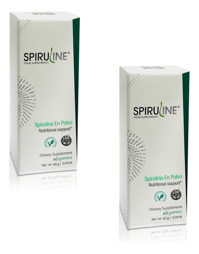 Pack 2 Spiruline Spirulina Polvo Hgl Antioxidante 40grs