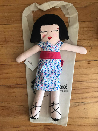 Romántica Muñeca De Apego Artesanal - 50 Cm Rositas Rococó