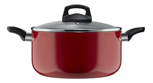 Imagen 1 de 10 de Cacerola Olla 24cm Antiadherente Rosso Ilko