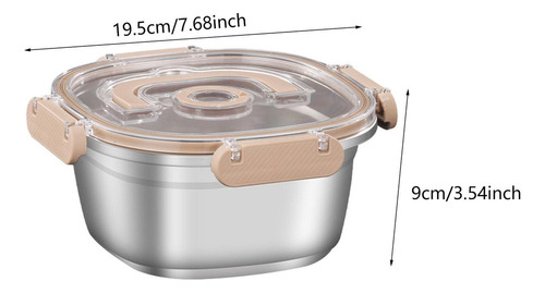 M Contenedor De Alimentos De Acero Inoxidable 1400 Ml