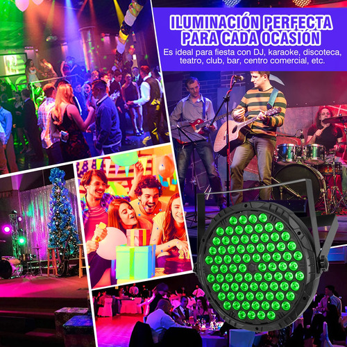 Cañón Led Rgb Rhythm Dmx Multicolor 84cx3 Con Control Y Fan