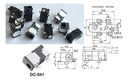 20 Toma De 2,5 Mm X 0,7 Mm Dc Pc Smd Conector Enchufe De Ali