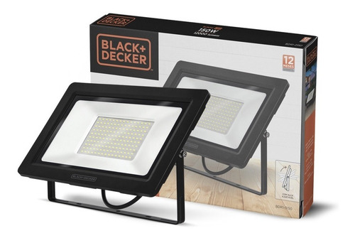Refletor Led Eco 150w Branca Ip65 100-240v - Black + Decker