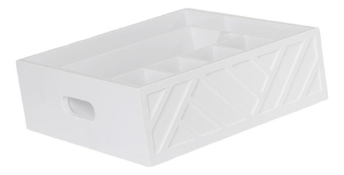 Organizador De Platos De Papel Para Encimera, Soporte Blanco