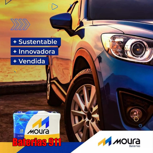 Bateria 12x45 Moura M18fd Ford Ka Twingo Clio Fiorino Up