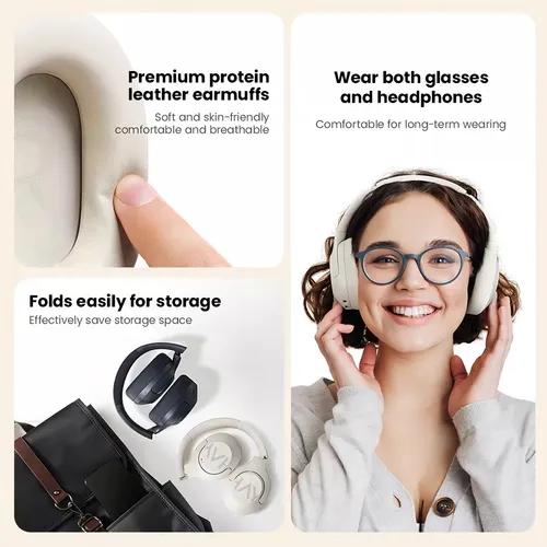Audífonos Haylou S30 Con Noise Cancellin Blanco Inalámbricos