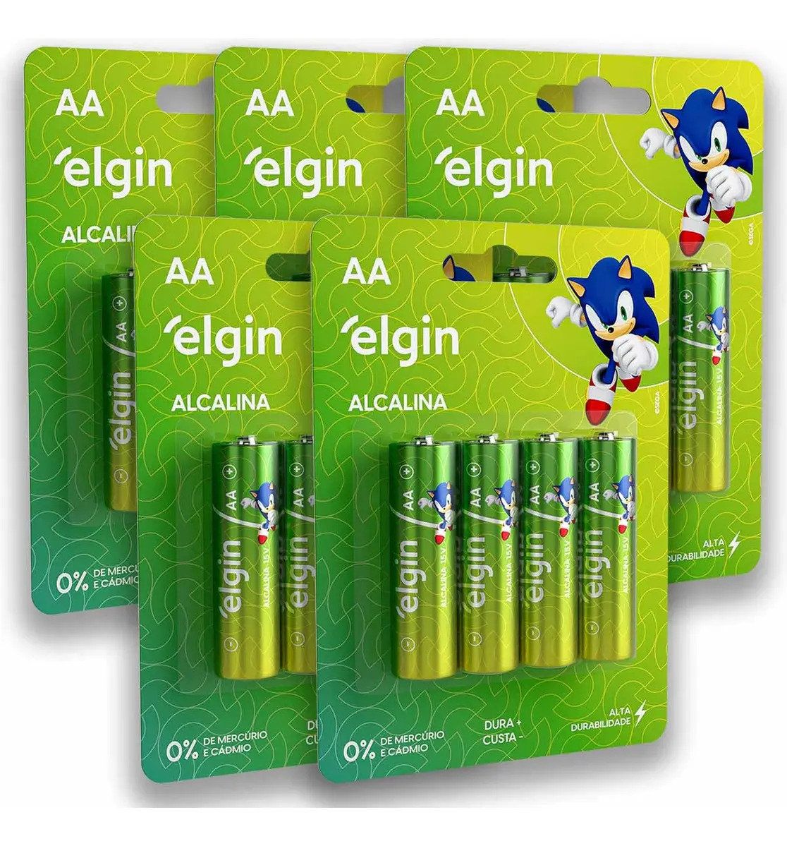 Pilha Aa Elgin Alcalina 82152 Cilíndrica - Kit De 20 Unidades