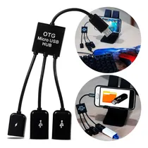 Comprar Cable Otg Hub Micro USB 3 USB para teléfono celular, ratón y teclado