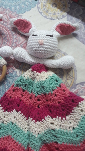 Manta De Apego De Conejita, Tejido A Crochet 