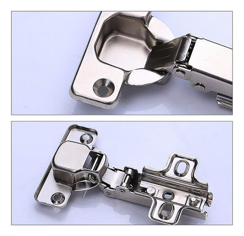 Set 2 Bisagras Rectas Cierre Suave 26 Mm Reten Mueble Pernos