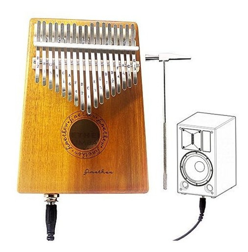 Kalimba 17 Llave Dedo Pulgar Piano Instrumentos Musicales Po