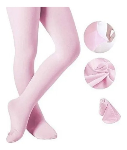 Medias Can Can Nena. Lisas Por Docena Rosa Claro Lisa 2/4 - 10/12