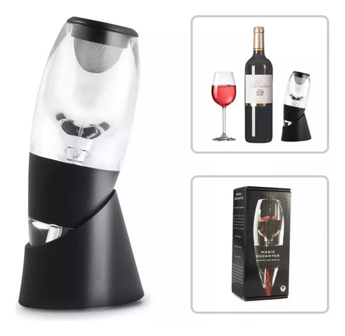 Combo Decantador De Vinos + Bomba De Vacio Con Tapón Vinos