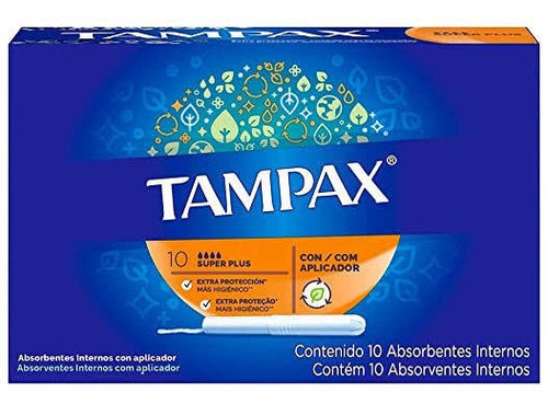 Tampones Tampax Super Plus 1 Caja 10 Tampones Biodegradable