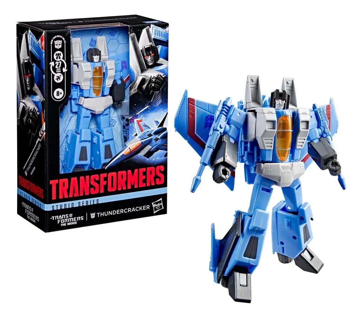Figura de Acción Transformers Studio Series Thundercracker de Transformers: La Película con 2 Blasters