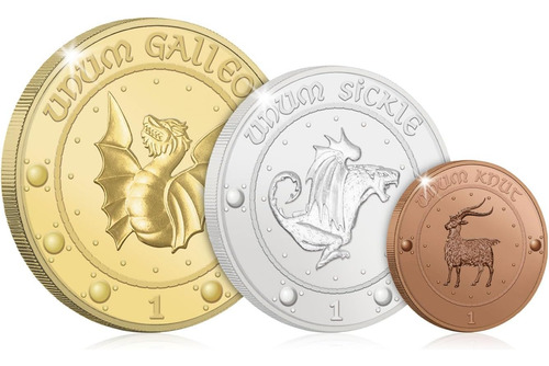 Banco Mágico De Gringotts De Harry Potter Con 3 Monedas