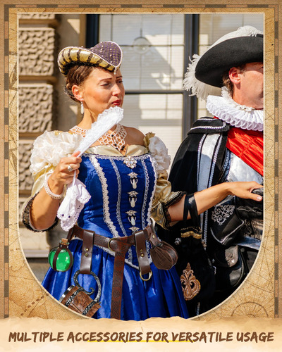Cinturón Medieval Vikingo Con 6 Botellas De Cuero