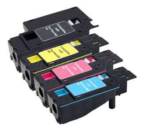 Kit 4x Toner Compatível Para Xerox Phaser 6000 6015 6015b Ni Tinta Preto Ciano Amarelo Magenta