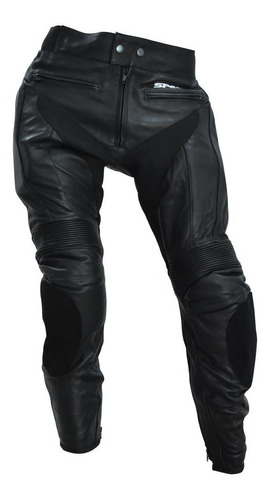 Pantalon De Piel Con Protecciones Para Moto , Kromtek