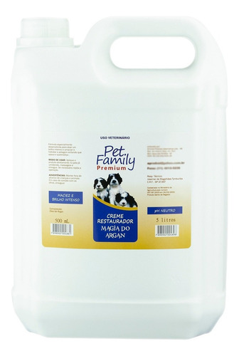 Condicionador Para Cães E Gatos Hidratação Óleo De Argan 5l