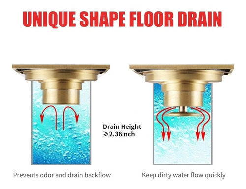 Piso Drenaje Anti-olor Ducha Drenaje Anti-obstrucción Cabell