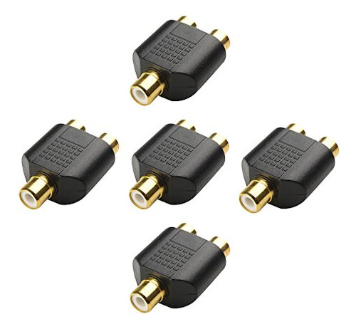 Adaptador Rca Divisor Dorado, Paquete De 5, Cable Matters ()