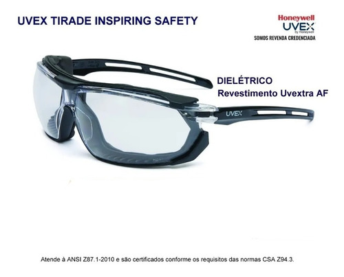Óculos Uvex Tirade Militar Tático Airsoft Proteção Total