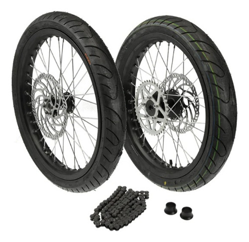 Kit De Ruedas Super Motard Para Surron Light Bee X - Segway Color Negro