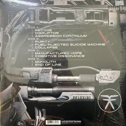 Fear Factory Aggression Continuum 2lp Vinilo Nuevo