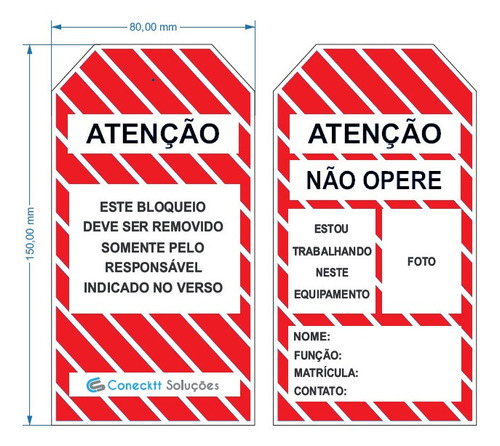 Etiqueta De Identificação Bloqueio Loto - Lockout Tagout