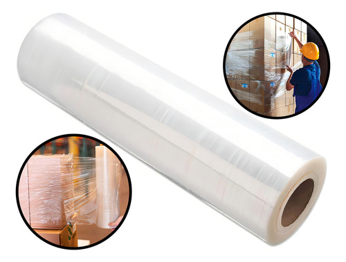 Rolo Bobina Filme 4kg Stretch 500x25 Com Tubete 250 Metros