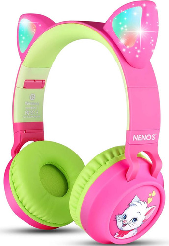 Auriculares Headphones Para Ninos, Rosa | Nenos / Bluetooth