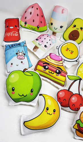 Souvenir 10 Comida Fruta Verdura Alimentos Forma 9cm