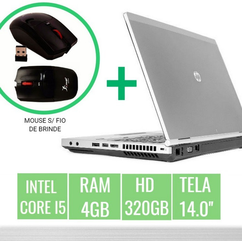 Notebook Hp 8470p Core I5 Hd 320gb Ram 4gb Com Frete Grátis!